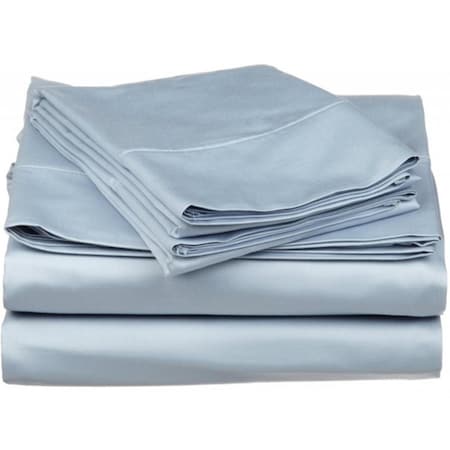 Impressions By Luxor Treasures 530 Thread Count Egyptian Cotton Twin XL Sheet Set Solid Light Blue 530XLSH SLLB